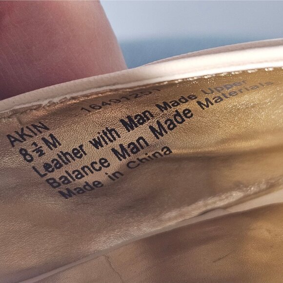 Womens 8.4M Cream Gold Open Toe Formal Business Casual Office  3" Pump Heel Shoe - Picture 13 of 14